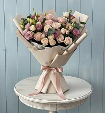 Букет цветов из:  Розы и Лизиантусы #REPLACE_PRED# Глажево
