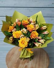 Букет цветов из:  Альстромерии и Розы #REPLACE_PRED# Глажево