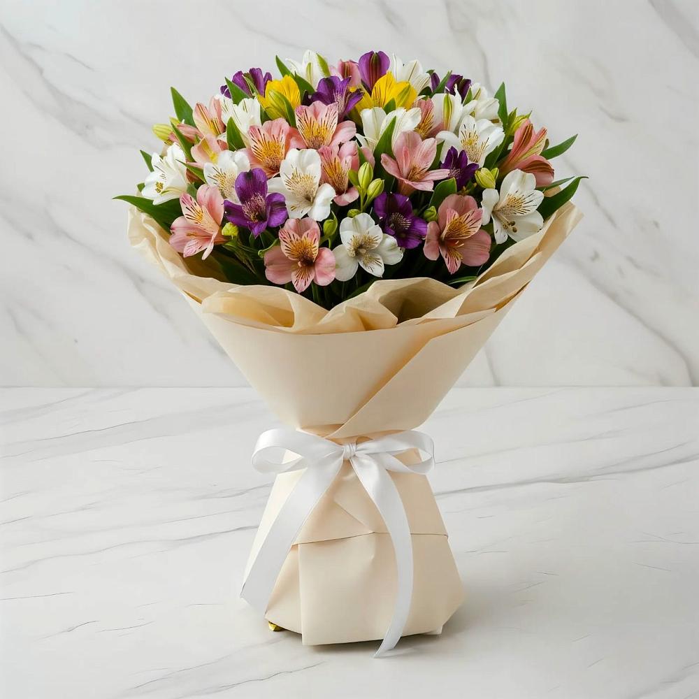 Букет цветов из: Альстромерии в Глажево