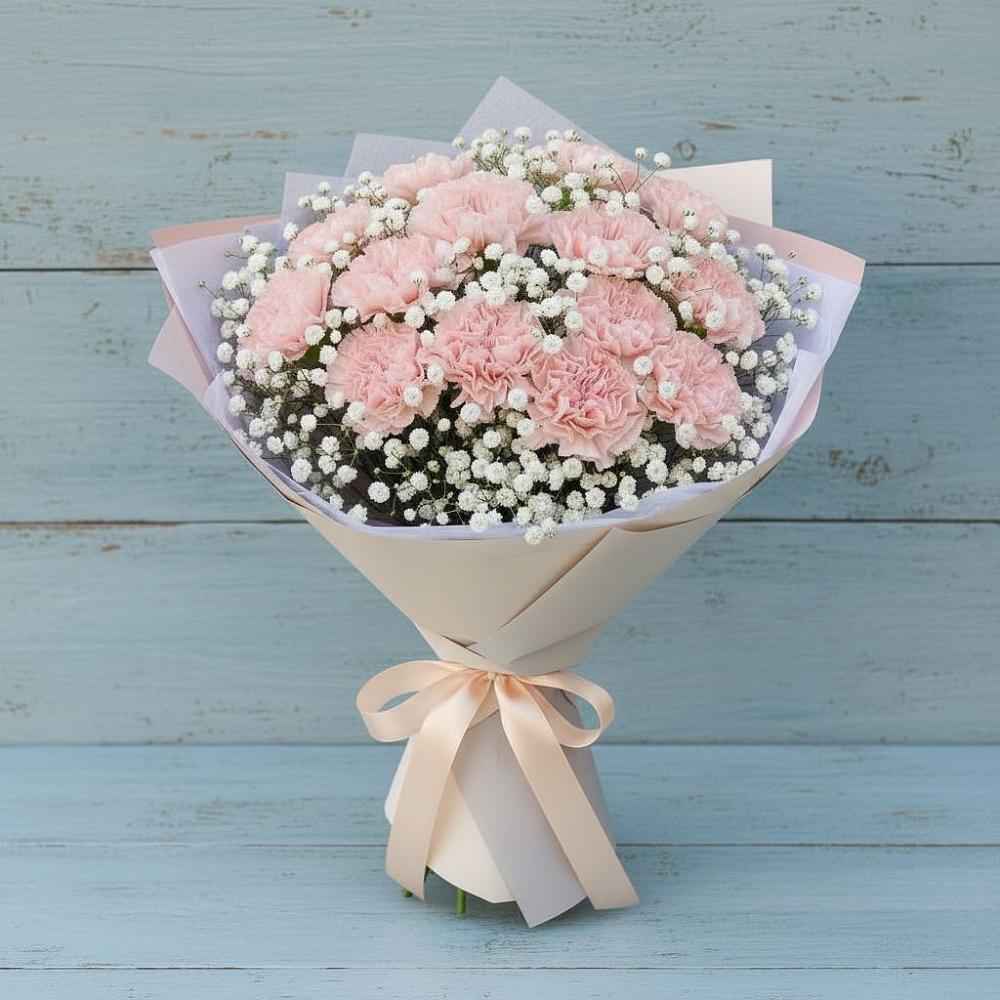 Букет цветов из: Гвоздики в Глажево