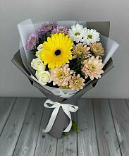 Букет цветов из:  Розы, Герберы и Хризантемы #REPLACE_PRED# Глажево