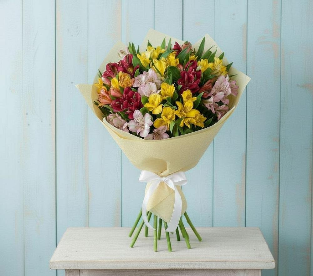 Букет цветов из: Альстромерии в Глажево