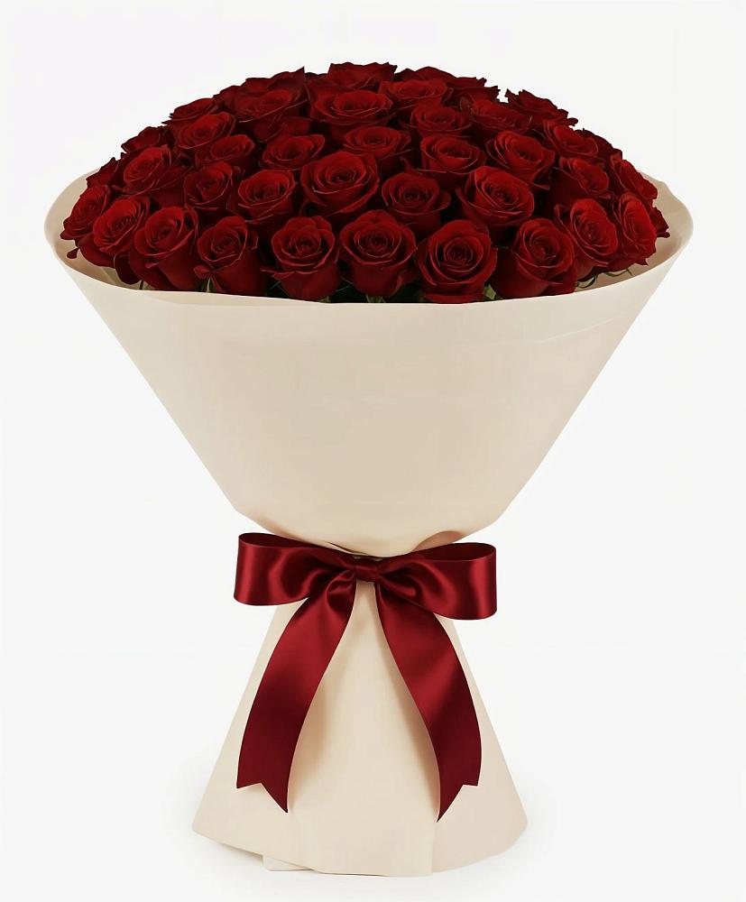 Букет 101 Бордовая роза Блэк Бакарра в Глажево