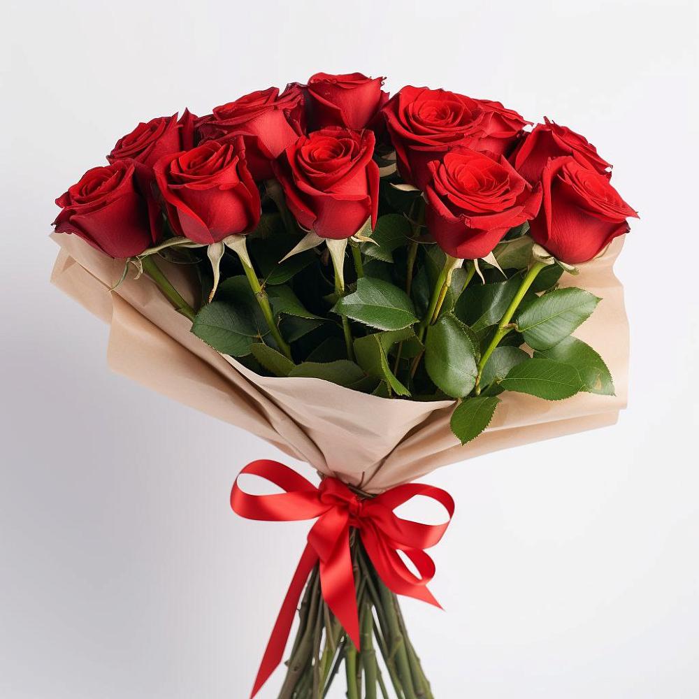 Букет 11 Красных роз Эдлесс Лав в Глажево