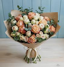 Букет цветов из:  Альстромерии и Розы в Глажево