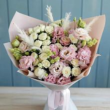 Букет цветов из:  Альстромерии и Розы в Глажево